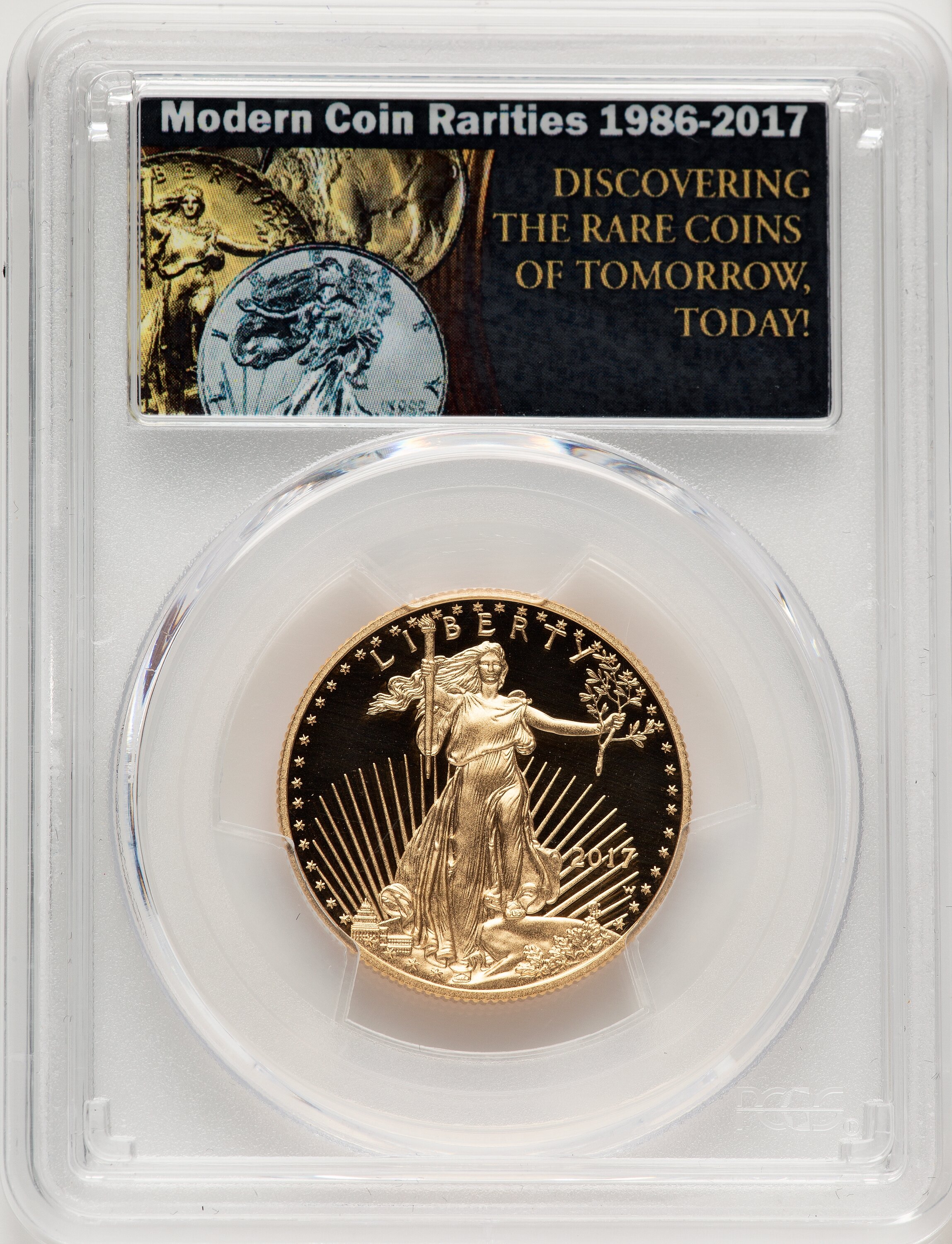 2017-W $25 Half-Ounce Gold Eagle, First Day of Issue, Washington DC, DC 225th Anniversary Label 70 PCGS
