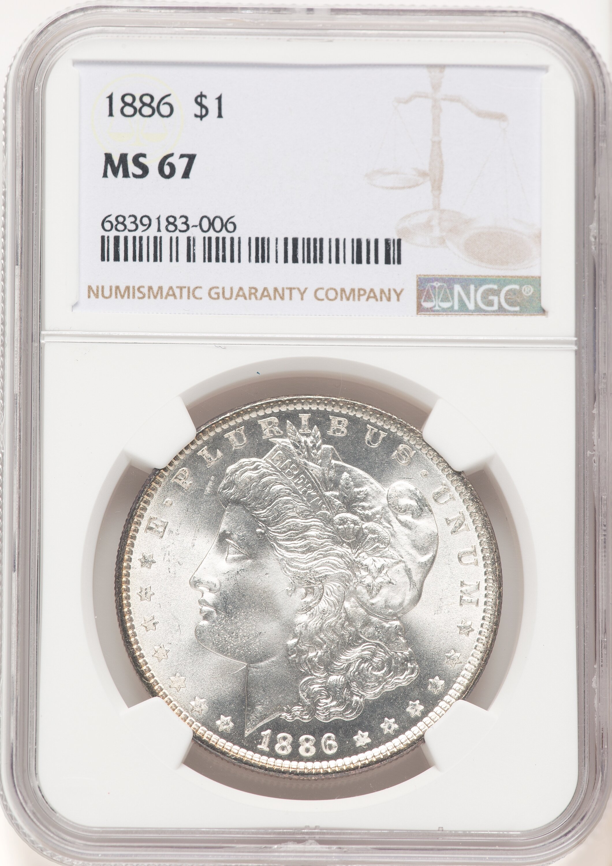1886 S$1 67 NGC