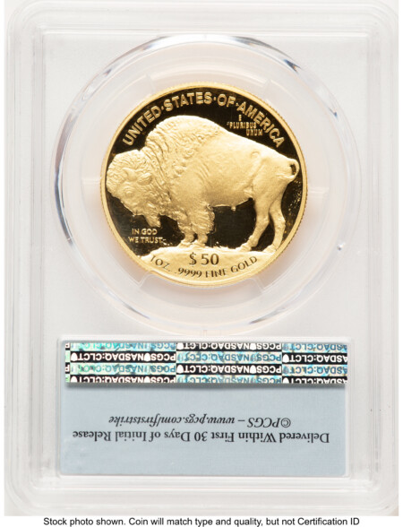 2018-W Proof Gold Buffalo 1 oz FS Bison Label 70 PCGS