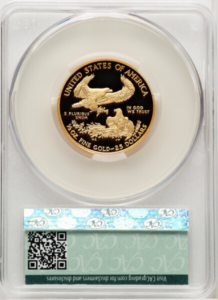 2011-W $25 Half-Ounce Gold Eagle, DC Philip Diehl 70 CACG