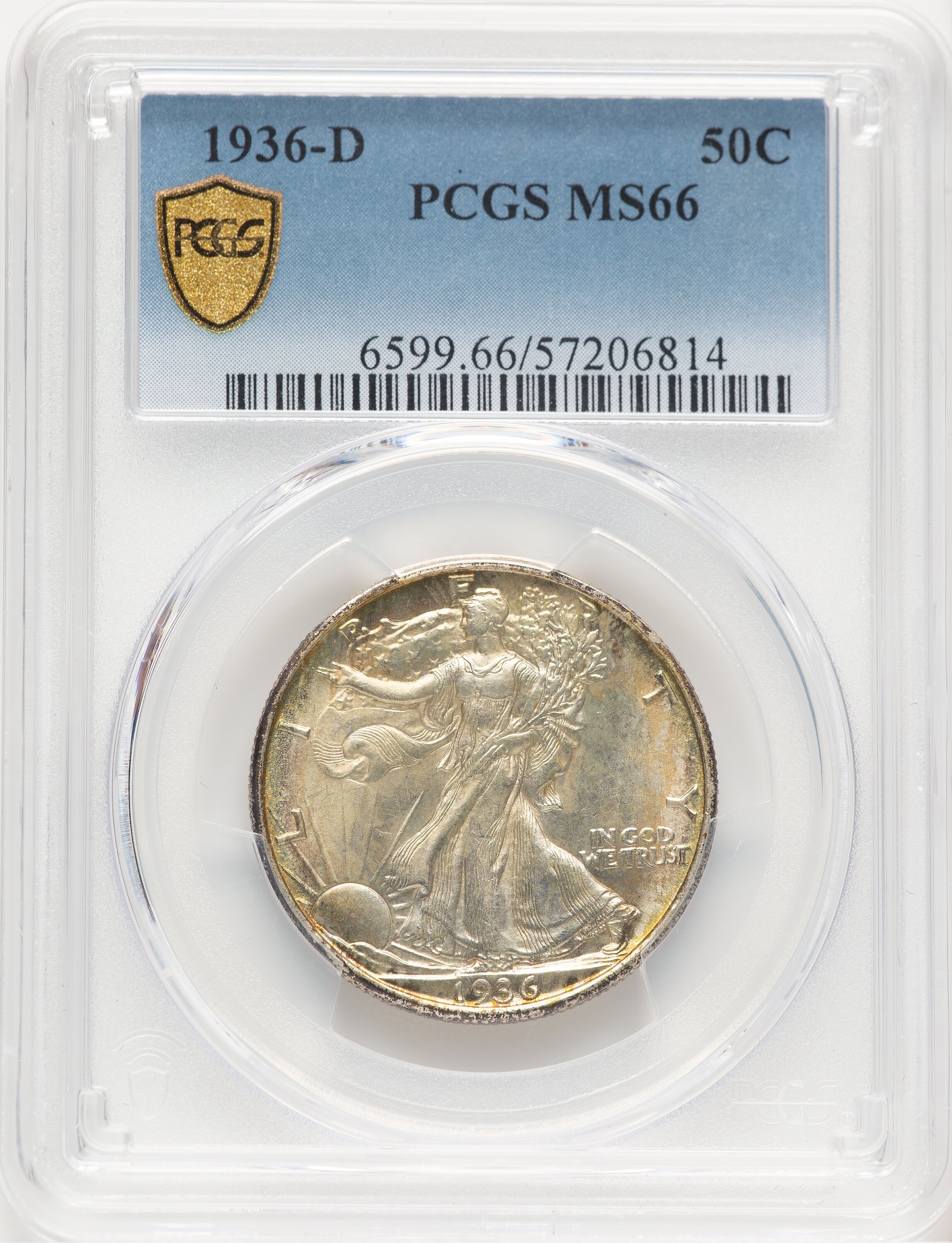 1936-D 50C, MS PCGS Secure 66 PCGS
