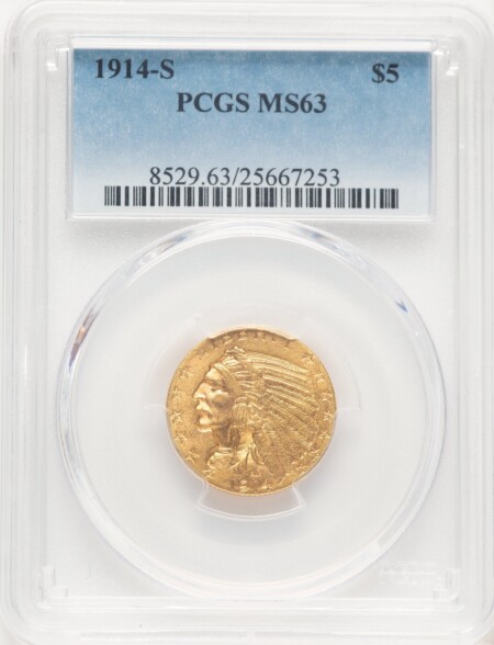 1914-S $5 63 PCGS