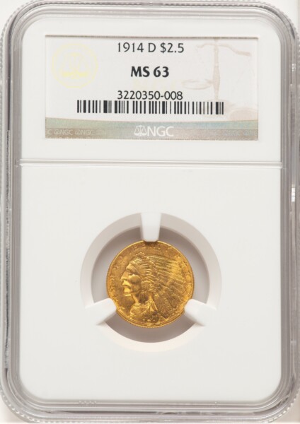 1914-D $2 1/2 63 NGC