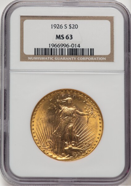 1926-S $20 63 NGC