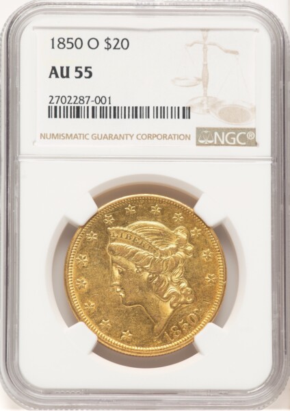 1850-O $20 55 NGC
