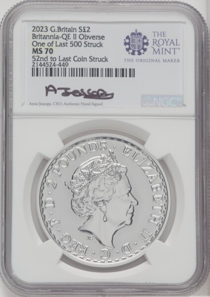 2023 G.B. S2 BRITANNIA 2 COIN KING AND QUEEN SET #52 70 NGC