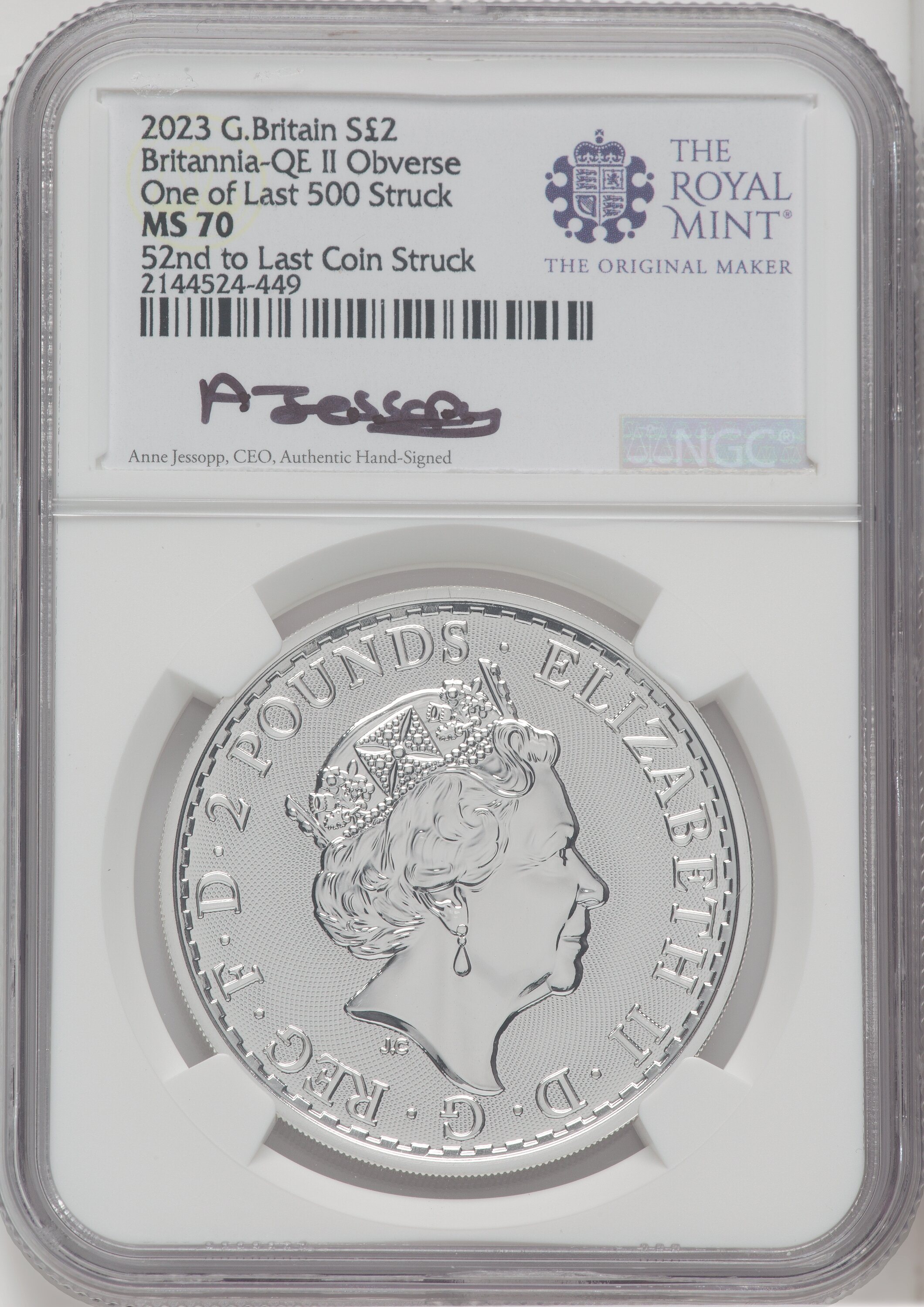 2023 G.B. S2 BRITANNIA 2 COIN KING AND QUEEN SET #52 70 NGC
