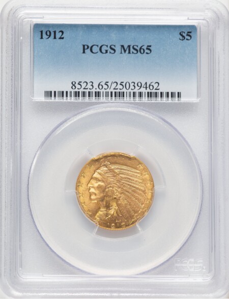1912 $5 65 PCGS