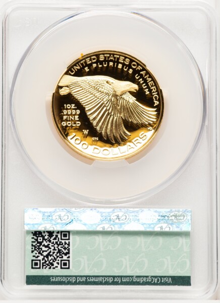 2017-W G$100 American Liberty High Relief, DC Non Designation 70 CACG