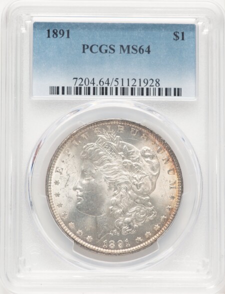 1891 S$1 64 PCGS