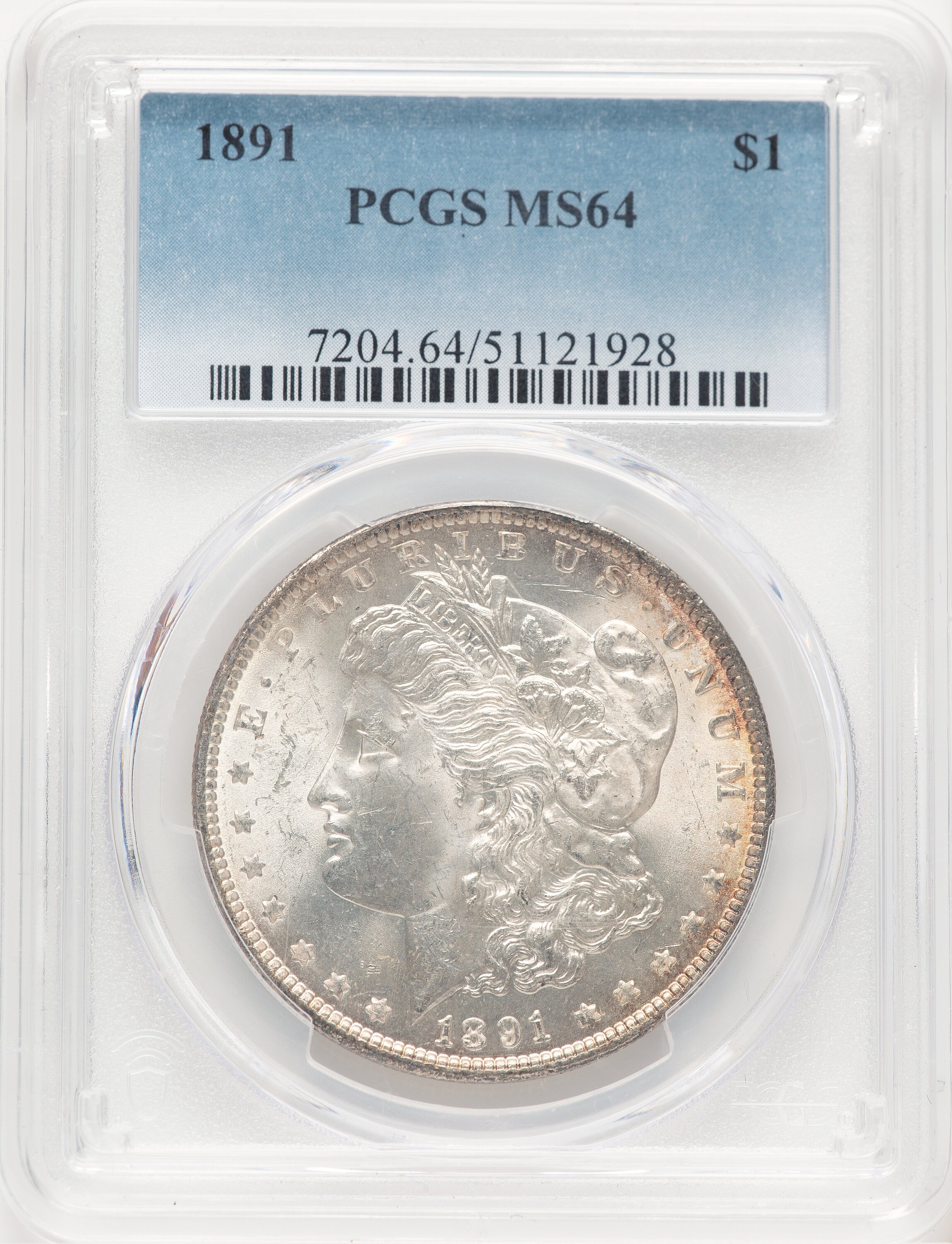 1891 S$1 64 PCGS
