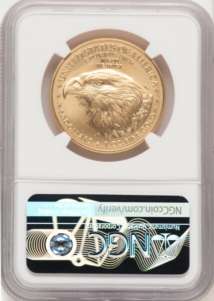 2021-W TY2 Burnished Gold Eagle 1 oz ER David Ryder 70 NGC