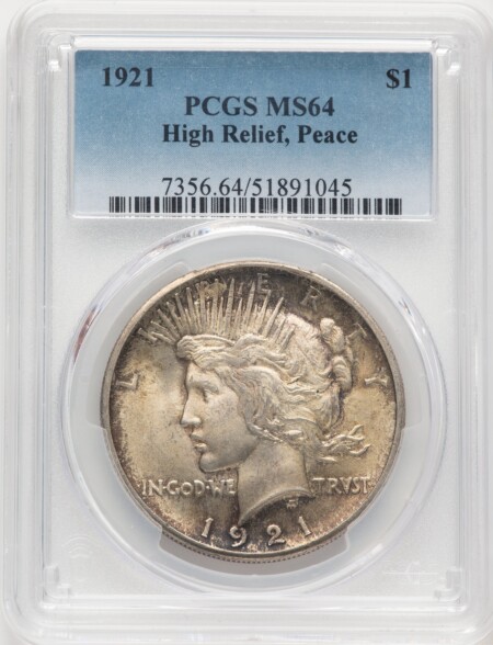 1921 S$1 Peace, MS 64 PCGS
