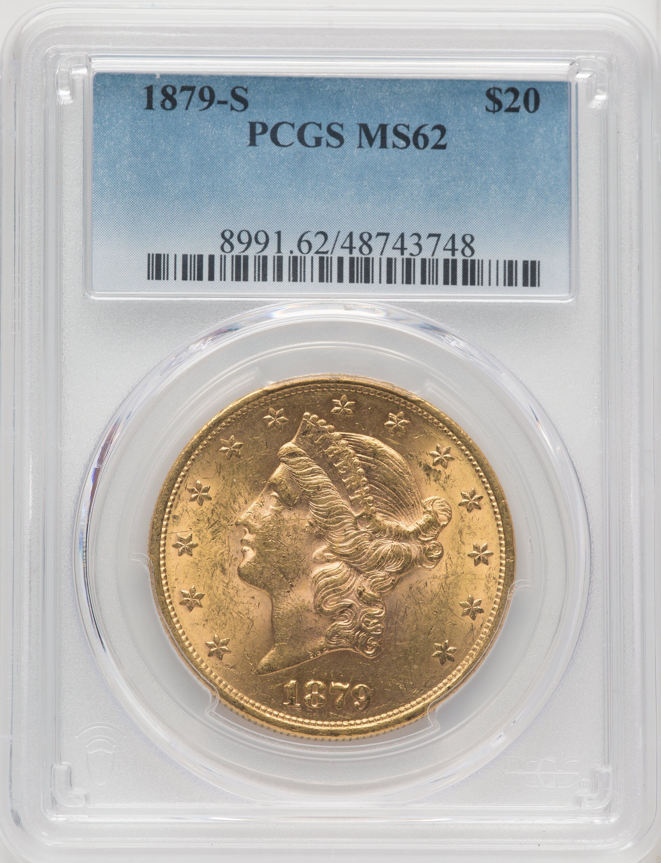1879-S $20 62 PCGS