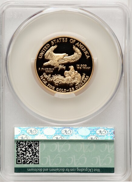 2014-W $25 Half-Ounce Gold Eagle, DCAM Gold Foil 70 CACG