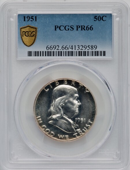 1951 50C PCGS Secure 66 PCGS
