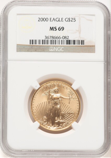 2000 Gold Eagle 1/2 oz Brown Label 69 NGC