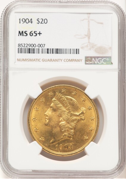 1904 $20 Liberty NGC Plus 65 NGC
