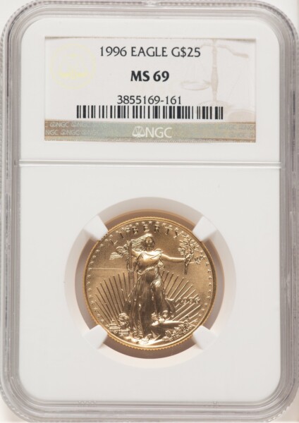 1996 Gold Eagle 1/2 oz Brown Label 69 NGC