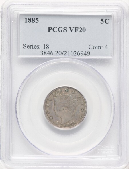1885 5C 20 PCGS