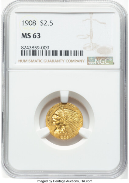 1908 $2 1/2 63 NGC