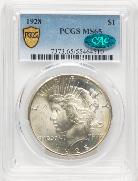 1928 S$1 CAC PCGS Secure 65 PCGS