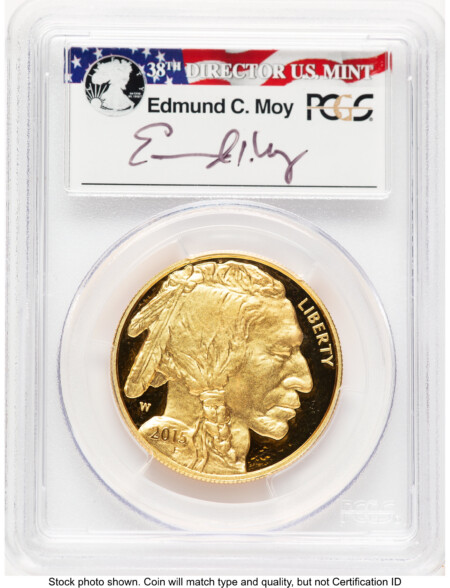 2015-W Proof Gold Buffalo 1 oz FDI Ed Moy Washington DC 70 PCGS