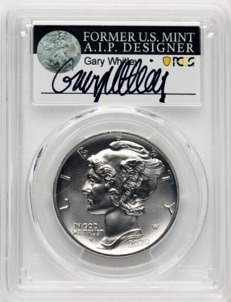 2020-W Palladium Eagle 1 oz Burnished FDI Gary Whitley 70 PCGS