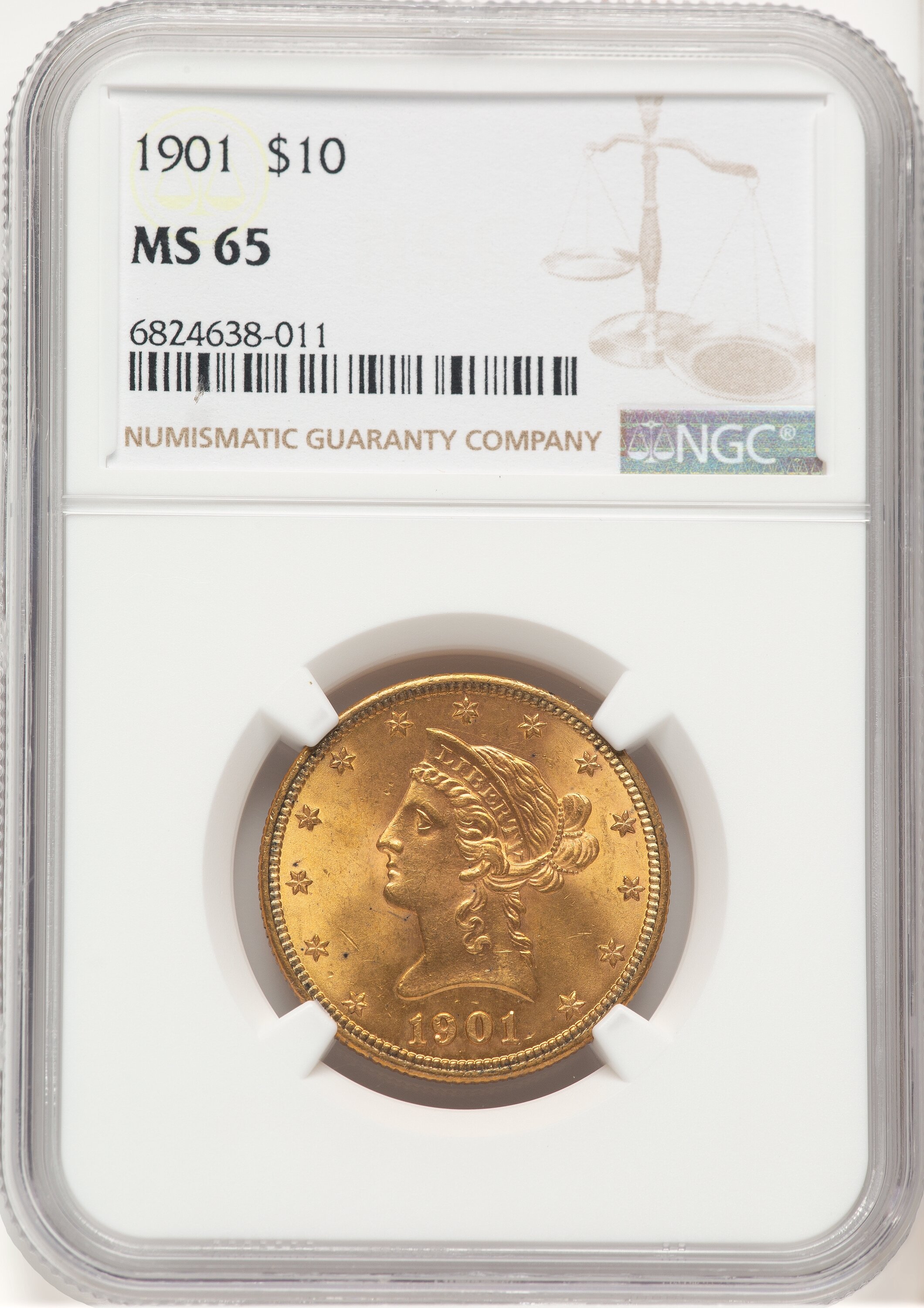 1901 $10 65 NGC