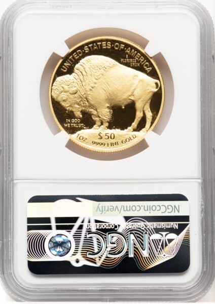 2018-W Proof Gold Buffalo 1 oz FR Bison Label 70 NGC
