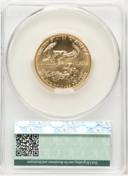 1991 Gold Eagle 1/2 oz Non Designation 69 CACG