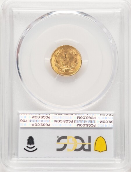 1854 G$1 Type Two CAC PCGS Secure 63 PCGS