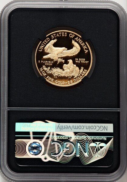 2013-W $25 Half-Ounce Gold Eagle, PR DC Miles Standish 70 NGC