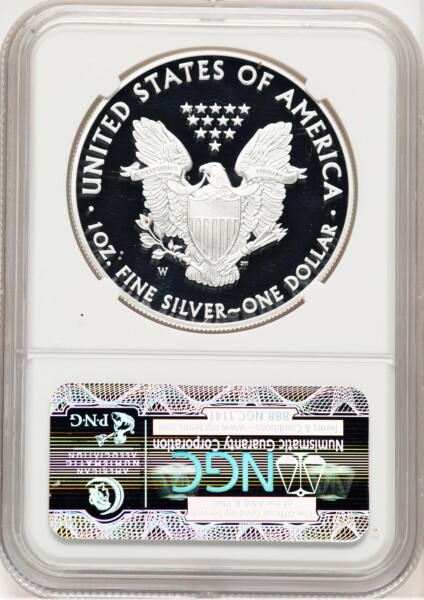 2014-W Proof Silver Eagle 1 oz ER West Point Star Label 70 NGC