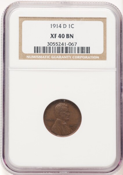 1914-D 1C, BN 40 NGC