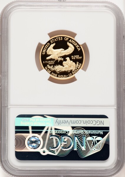 2012-W $10 Quarter-Ounce Gold Eagle, PR DC John Mercanti 70 NGC