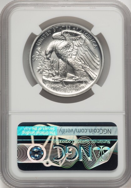 2020-W Palladium Eagle 1 oz Burnished ER Palladium Label 70 NGC