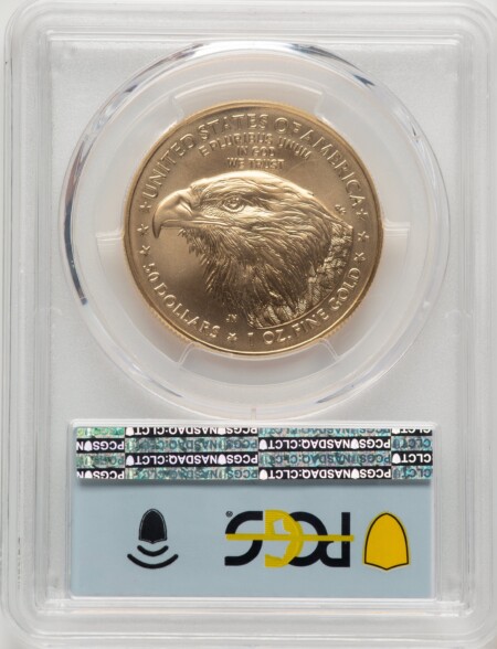 2022-W One-Ounce Gold Eagle, Burnished, FDI, MS FDI Flag 70 PCGS