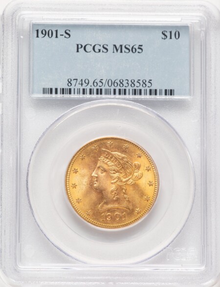 1901-S $10 65 PCGS