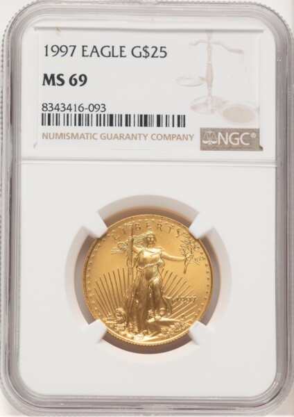 1997 Gold Eagle 1/2 oz Brown Label 69 NGC