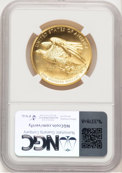 2015-W G$100 American Liberty High Relief Kenneth Bressett/Jeff Garrett Red Book 70 NGC