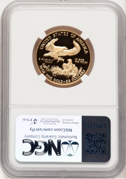 2019-W Proof Gold Eagle 1/2 oz Brown Label 70 NGC