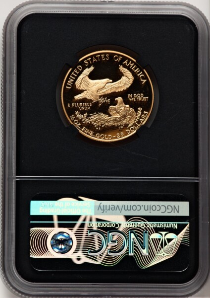 1997-W $25 Half-Ounce Gold Eagle, PR DC Miles Standish 70 NGC