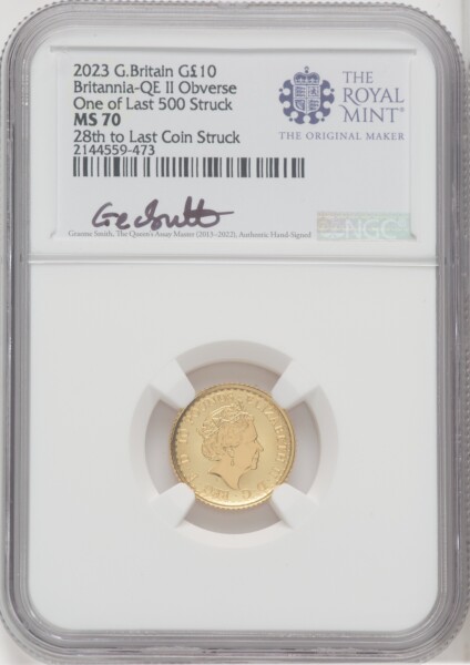 2023 G.B. G10 BRITANNIA 2 COIN KING AND QUEEN SET #28 70 NGC