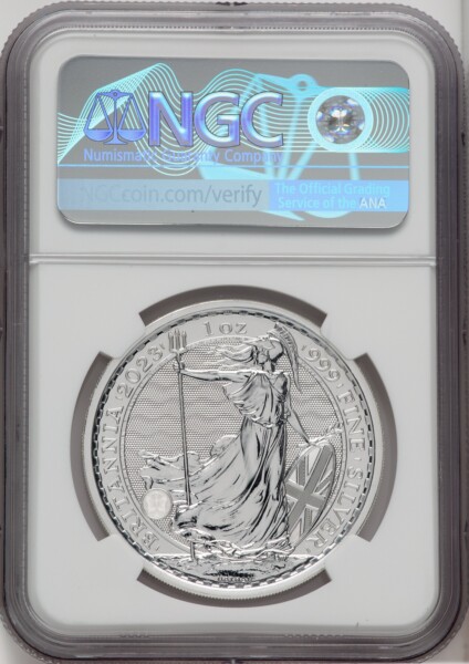 2023 G.B. S2 BRITANNIA-QE II OBVERSE 60TH TO LAST COIN STRUCK. 69 NGC