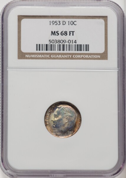 1953-D 10C, FB 68 NGC