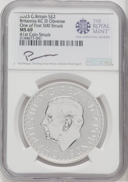 2023 G.B. S2 BRITANNIA-KC III OBVERSE 41ST COIN STRUC. 69 NGC