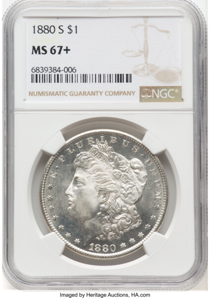 1880-S S$1 NGC Plus 67 NGC