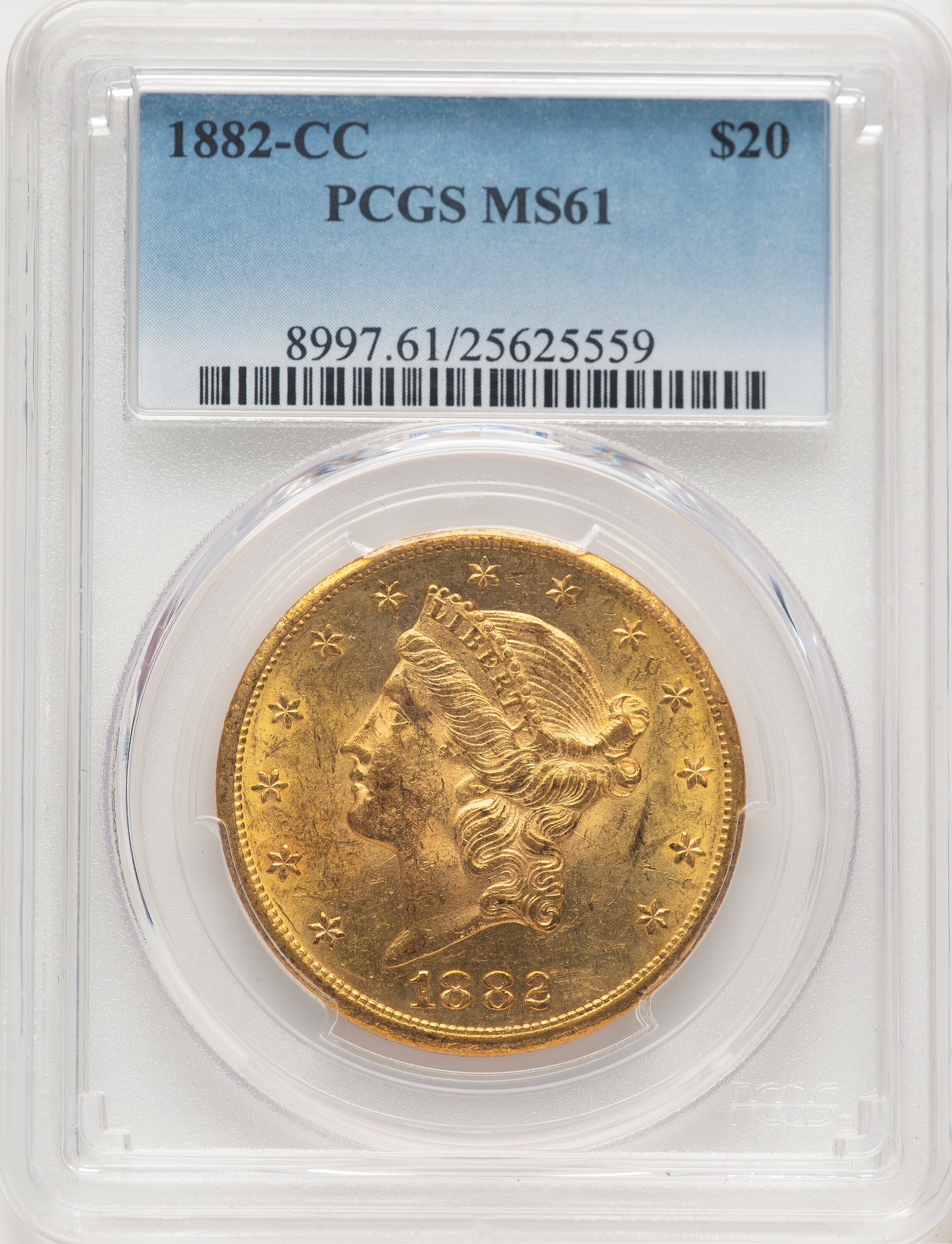 1882-CC $20 61 PCGS