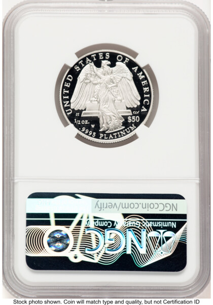 2008-W Proof Platinum Eagle 1/2 oz Mike Castle 70 NGC